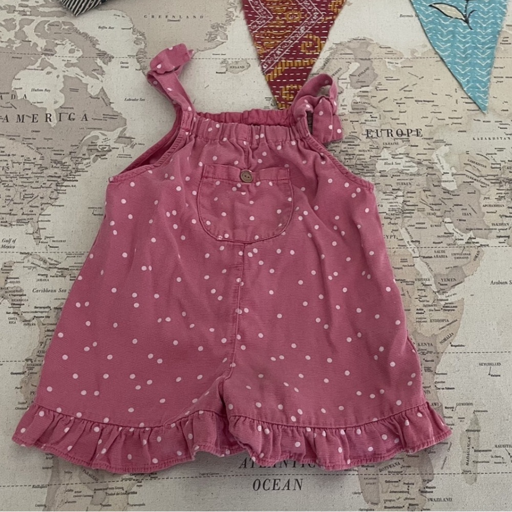 Zara Pink Polka Dot Romper Size 2/3